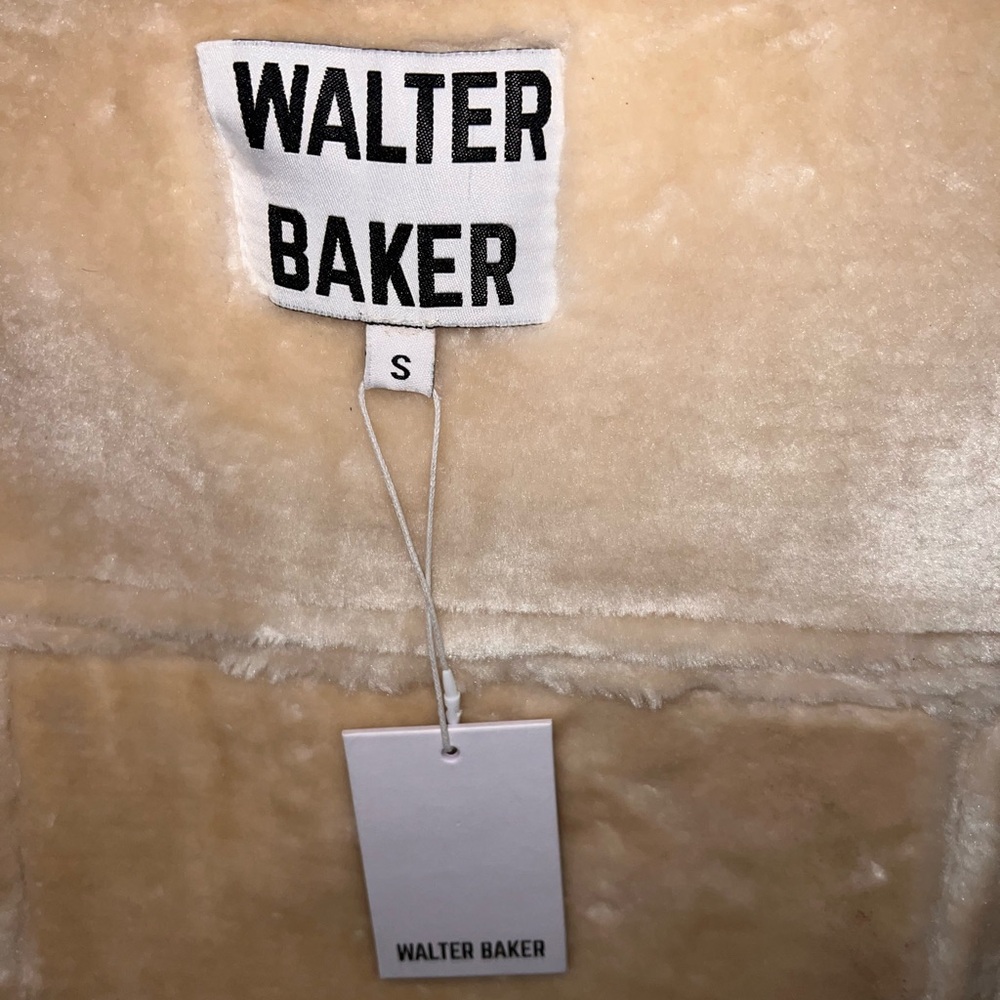 Walter Baker Dark Brown Leather Jacket with Cream Shearling - Picture 11 of 15